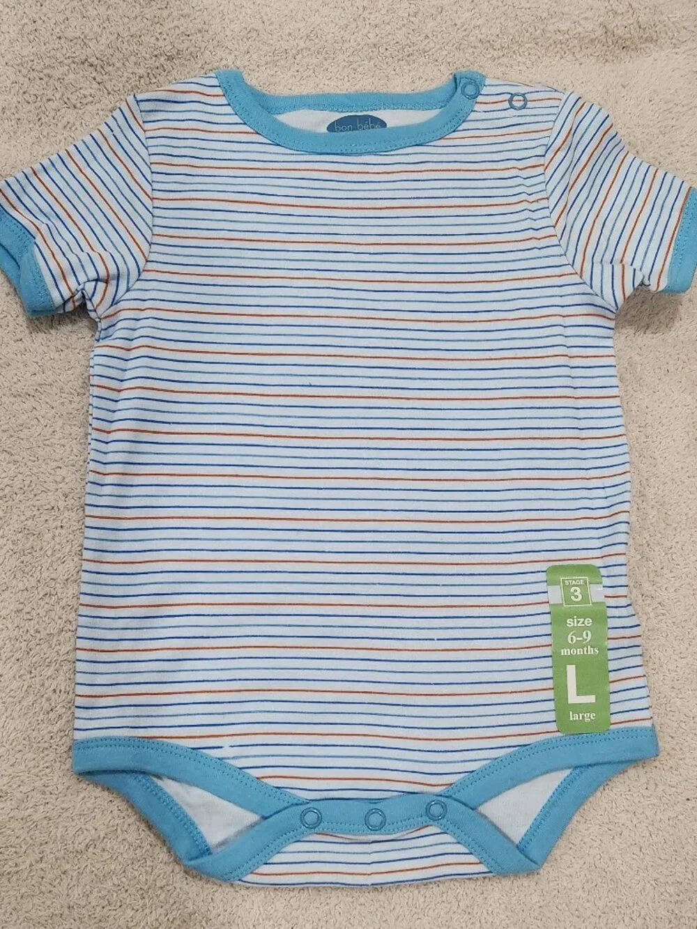 Bon Bebe' - Infant Boys' 3-Pc Blue Whale Onesie Set